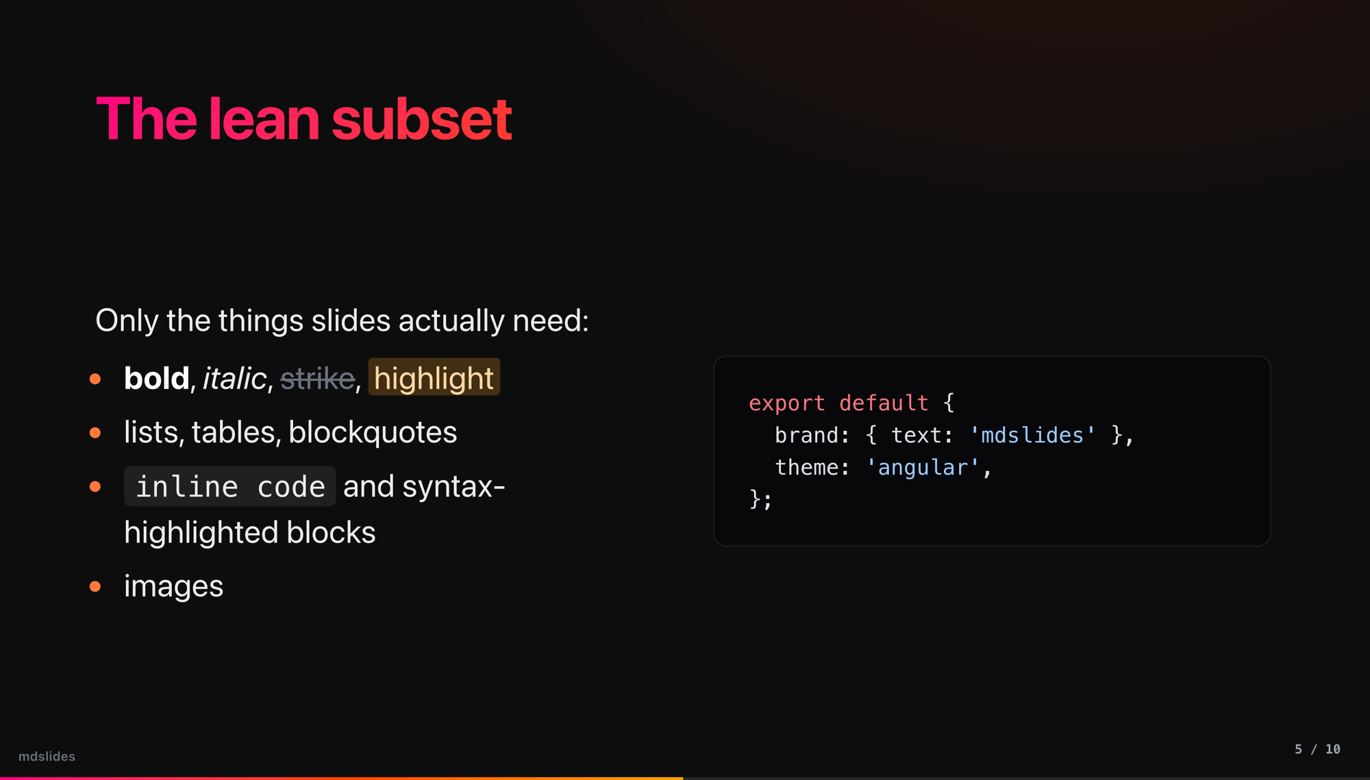 mdslides screenshot