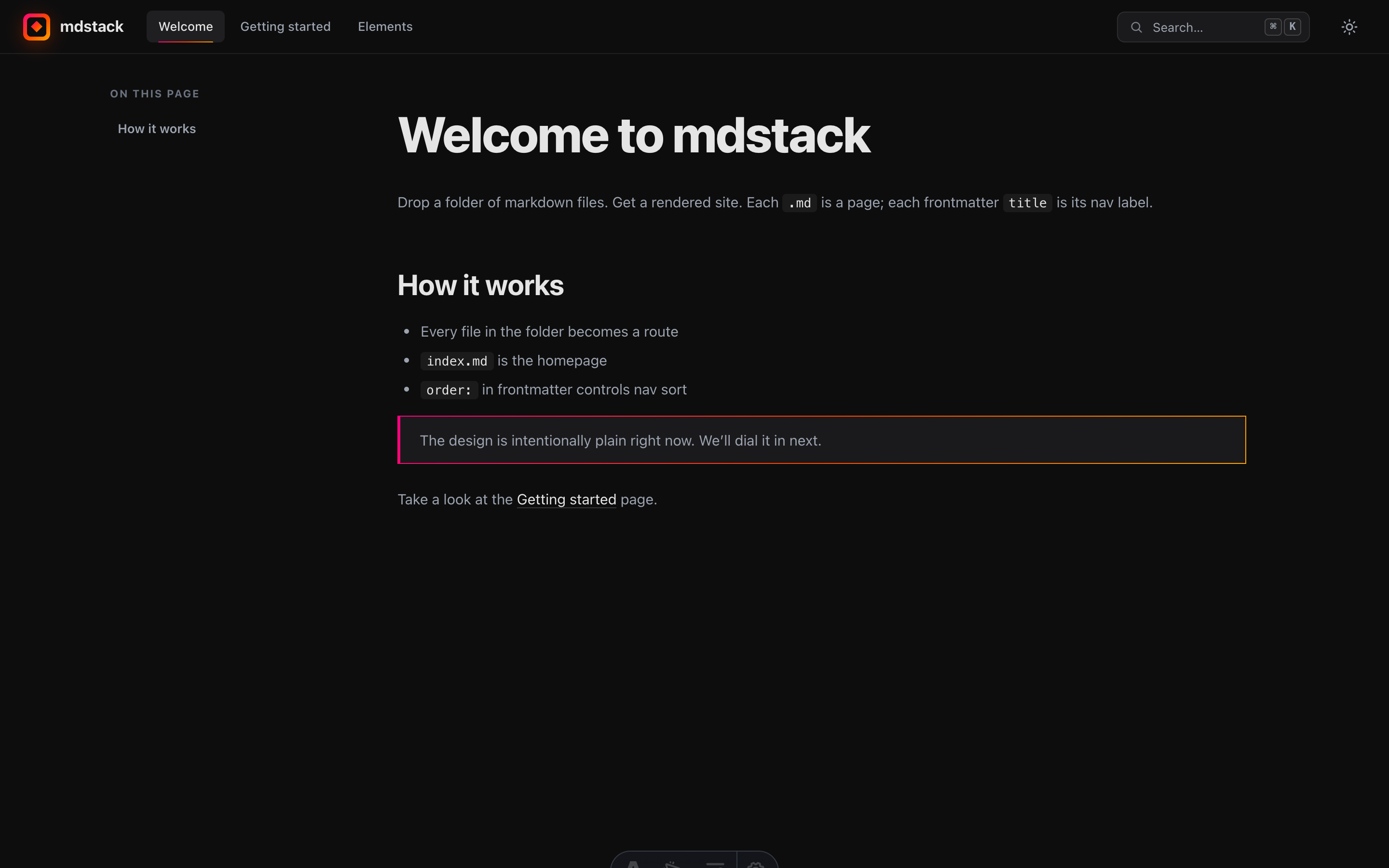 mdstack screenshot